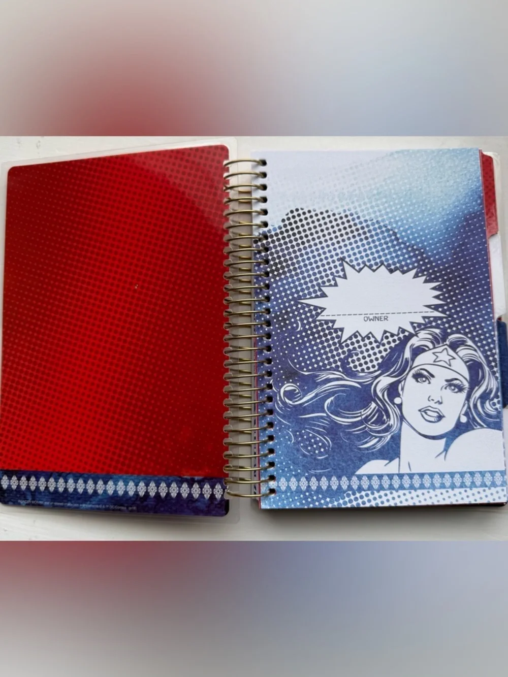 Wonder Woman Spiral Planner Journal Notebook w/ Stickers Monthly Weekly Notes